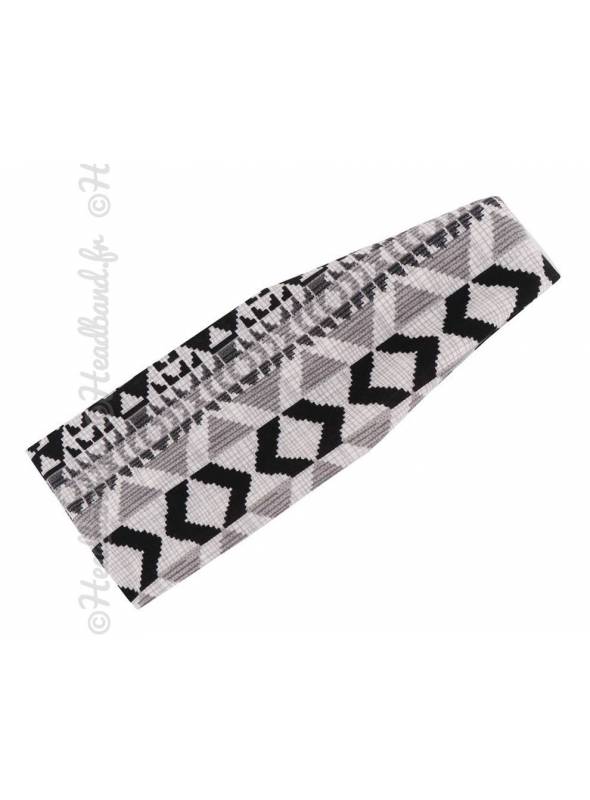 Headband velours bijoux perles noir