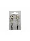 Lot de 2 pinces strass argent 6 cm