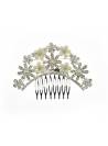 Peigne mariage chic perles blanches