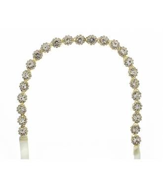 Headband mariage avec cristaux doré