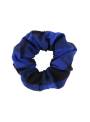 Chouchou carreaux bleu et noir