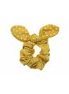 Chouchou fille noeud jaune pastel