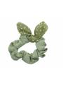 Chouchou fille noeud vert pastel