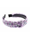 Serre-tête turban rétro pois violet