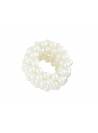 Bague cheveux en perles blanches