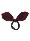 Chouchou noeud uni mousseline bordeaux