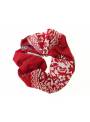 Chouchou motif bandana bordeaux