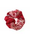 Chouchou motif bandana bordeaux