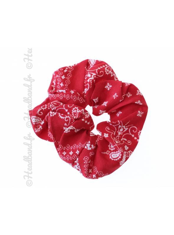 Chouchou motif bandana rouge