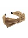 Serre-tête simple noeud uni beige