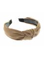 Serre-tête turban rétro uni beige