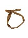 Headband noeud tissu uni beige