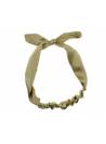 Headband noeud satin uni doré