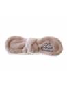 Bandeau maquillage soin beige en peluche