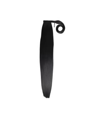 Postiche queue de cheval lisse 66 cm - Noir