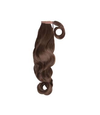 Postiche queue de cheval ondulée 66 cm - Noisette