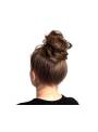 Postiche chouchou chignon ondulé - Noir