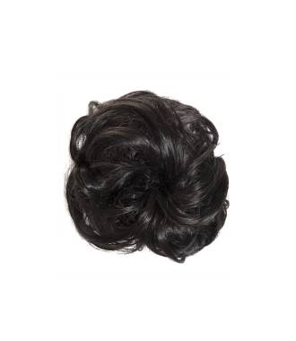 Postiche chouchou chignon flou - Brun