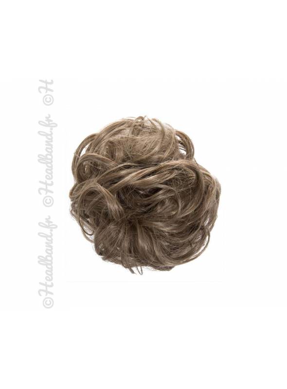 Postiche chouchou chignon flou - Blond foncé