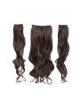 Kit extensions cheveux 3 bandes ondulées 50 cm - Brunette