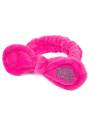 Bandeau maquillage soin fushia en peluche