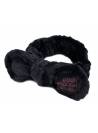 Bandeau maquillage soin noir en peluche