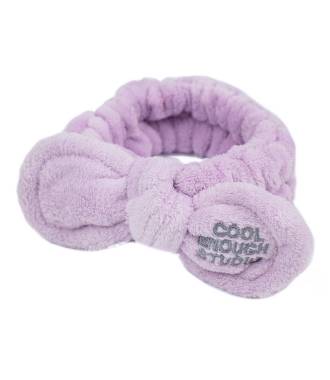 Bandeau maquillage soin violet en peluche