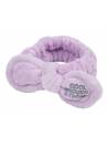 Bandeau maquillage soin violet en peluche