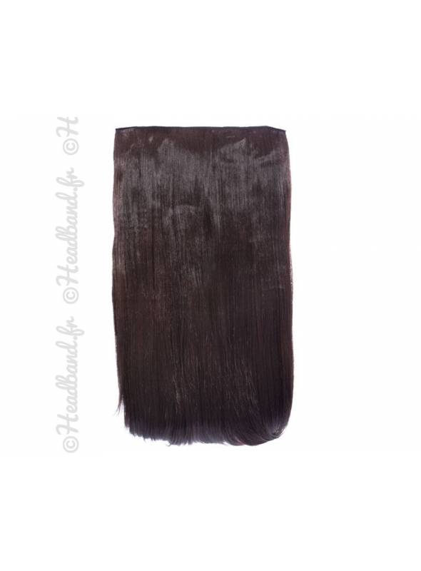 Monobande cheveux raides 60 cm - Châtain chocolat