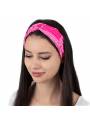 Bandeau large croisé bandana fushia