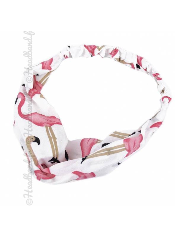 Bandeau croisé flamand rose coloris blanc