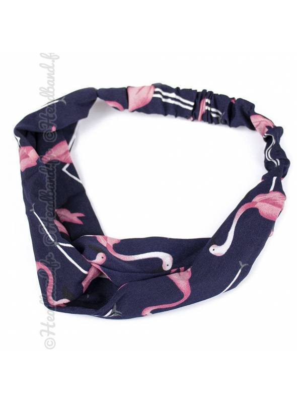 Bandeau croisé flamand rose coloris bleu