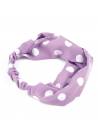 Bandeau pois croisé rétro rose