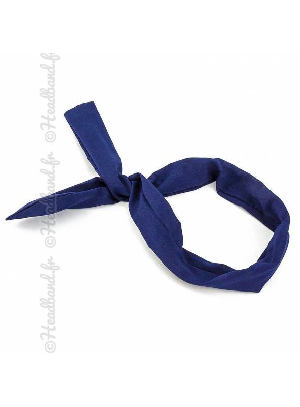 Bandeau fil de fer uni bleu