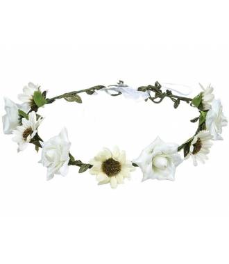 Couronne de fleurs blanche simple