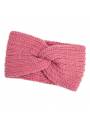 Bandeau maille simple croisé rose