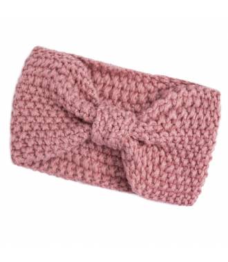Bandeau maille mousse rose