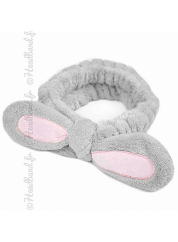 Bandeau maquillage oreilles gris