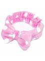 Bandeau maquillage noeud doux pois rose