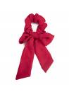Chouchou cheveux uni noeud rouge