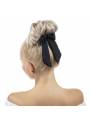 Chouchou cheveux uni noeud noir