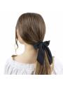 Chouchou cheveux uni noeud noir