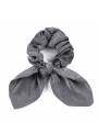 Chouchou cheveux noeud uni gris