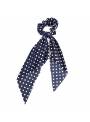 Chouchou cheveux foulard pois bleu