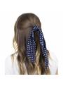 Chouchou cheveux foulard pois bleu