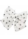 Barrette cheveux noeud coeur blanc