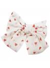 Barrette cheveux noeud coeur rouge