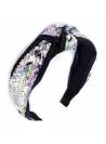 Serre-tête orné de sequins multicolore