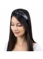Serre-tête simili cuir turban noir