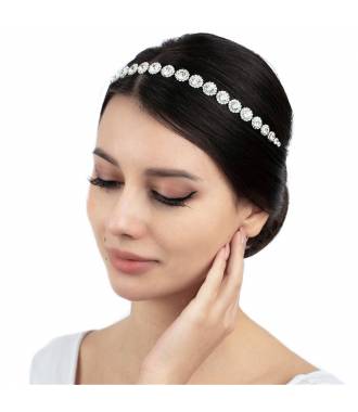 Tiare mariage cristaux blanc avec pinces